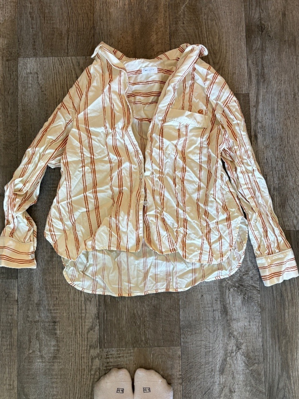 NEIWAI Cotton Matching Pajama Set Button Down Shirt + Drawstring Bottoms Small - Picture 8 of 13